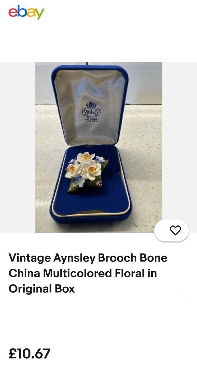 Фото6 Брошка Aynsley. Вінтаж