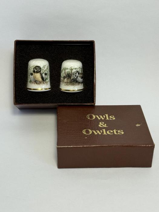 Фото Колекційні наперстки Owls&Owlets. Порцеляна 